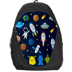 Big Set Cute Astronauts Space Planets Stars Aliens Rockets Ufo Constellations Satellite Moon Rover Backpack Bag by Cemarart