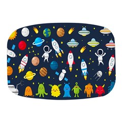 Big Set Cute Astronauts Space Planets Stars Aliens Rockets Ufo Constellations Satellite Moon Rover Mini Square Pill Box by Cemarart