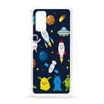 Big Set Cute Astronauts Space Planets Stars Aliens Rockets Ufo Constellations Satellite Moon Rover Samsung Galaxy S20 6.2 Inch TPU UV Case Front