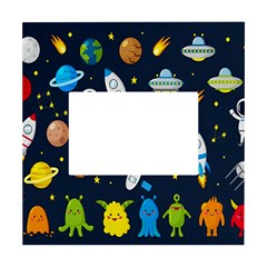 Big Set Cute Astronauts Space Planets Stars Aliens Rockets Ufo Constellations Satellite Moon Rover White Box Photo Frame 4  X 6  by Cemarart