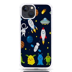 Big Set Cute Astronauts Space Planets Stars Aliens Rockets Ufo Constellations Satellite Moon Rover Iphone 13 Tpu Uv Print Case by Cemarart