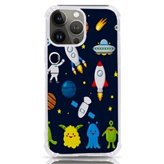 Big Set Cute Astronauts Space Planets Stars Aliens Rockets Ufo Constellations Satellite Moon Rover Iphone 13 Pro Max Tpu Uv Print Case by Cemarart