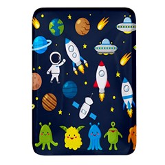 Big Set Cute Astronauts Space Planets Stars Aliens Rockets Ufo Constellations Satellite Moon Rover Rectangular Glass Fridge Magnet (4 Pack)