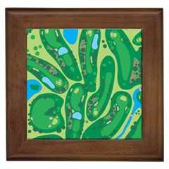 Golf Course Par Golf Course Green Framed Tile by Cemarart