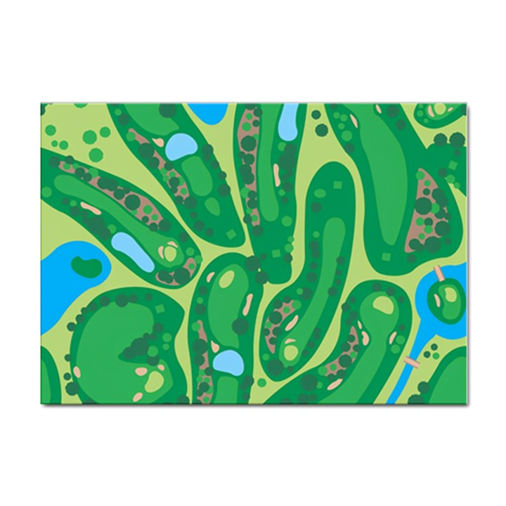 Golf Course Par Golf Course Green Sticker A4 (10 pack)