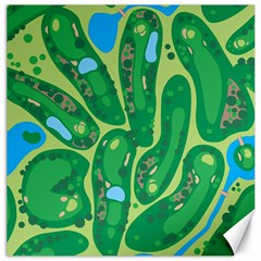 Golf Course Par Golf Course Green Canvas 16  X 16  by Cemarart