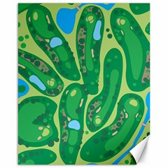 Golf Course Par Golf Course Green Canvas 16  X 20  by Cemarart