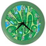 Golf Course Par Golf Course Green Color Wall Clock Front