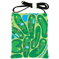 Golf Course Par Golf Course Green Shoulder Sling Bag by Cemarart