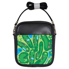 Golf Course Par Golf Course Green Girls Sling Bag by Cemarart