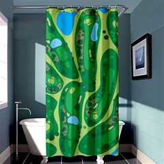 Golf Course Par Golf Course Green Shower Curtain 36  X 72  (stall)  by Cemarart