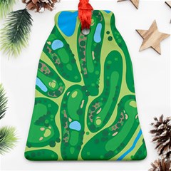 Golf Course Par Golf Course Green Ornament (bell) by Cemarart