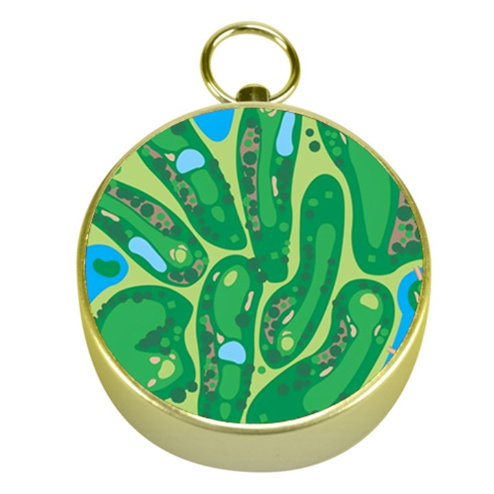 Golf Course Par Golf Course Green Gold Compasses