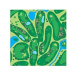 Golf Course Par Golf Course Green Square Satin Scarf (30  x 30 ) Front