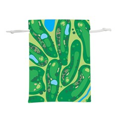 Golf Course Par Golf Course Green Lightweight Drawstring Pouch (l) by Cemarart