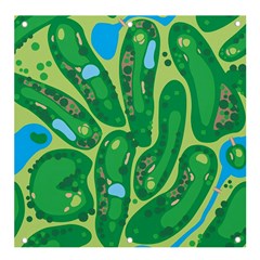 Golf Course Par Golf Course Green Banner And Sign 4  X 4  by Cemarart