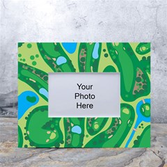 Golf Course Par Golf Course Green White Tabletop Photo Frame 4 x6  by Cemarart