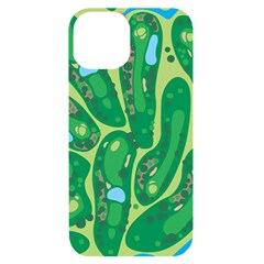 Golf Course Par Golf Course Green Iphone 14 Black Uv Print Case by Cemarart