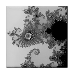 Males Mandelbrot Abstract Almond Bread Tile Coaster by Cemarart