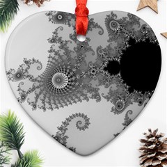 Males Mandelbrot Abstract Almond Bread Ornament (heart) by Cemarart