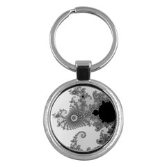 Males Mandelbrot Abstract Almond Bread Key Chain (round) by Cemarart