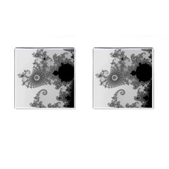 Males Mandelbrot Abstract Almond Bread Cufflinks (square) by Cemarart