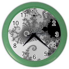 Males Mandelbrot Abstract Almond Bread Color Wall Clock by Cemarart