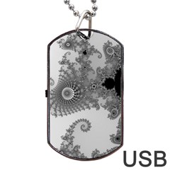 Males Mandelbrot Abstract Almond Bread Dog Tag Usb Flash (one Side) by Cemarart