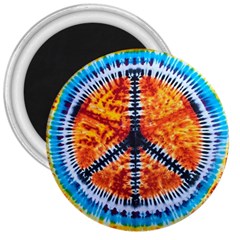 Tie Dye Peace Sign 3  Magnets by Cemarart