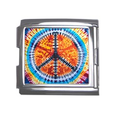 Tie Dye Peace Sign Mega Link Italian Charm (18mm) by Cemarart