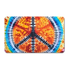 Tie Dye Peace Sign Magnet (rectangular) by Cemarart