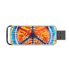 Tie Dye Peace Sign Portable Usb Flash (two Sides) by Cemarart