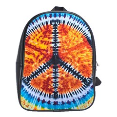 Tie Dye Peace Sign School Bag (xl)