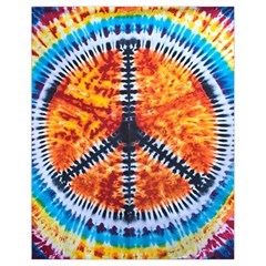 Tie Dye Peace Sign Drawstring Bag (small) by Cemarart