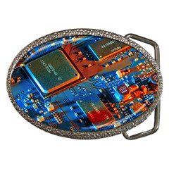 Gray Circuit Board Electronics Electronic Components Microprocessor Belt Buckles