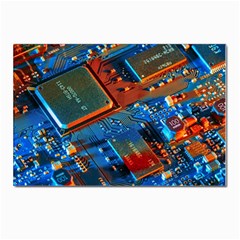 Gray Circuit Board Electronics Electronic Components Microprocessor Postcards 5  x 7  (Pkg of 10)