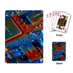 Gray Circuit Board Electronics Electronic Components Microprocessor Playing Cards Single Design (Rectangle)