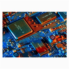 Gray Circuit Board Electronics Electronic Components Microprocessor Large Glasses Cloth