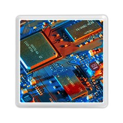 Gray Circuit Board Electronics Electronic Components Microprocessor Memory Card Reader (Square)