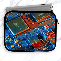 Gray Circuit Board Electronics Electronic Components Microprocessor Apple iPad 2/3/4 Zipper Cases