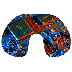 Gray Circuit Board Electronics Electronic Components Microprocessor Travel Neck Pillow