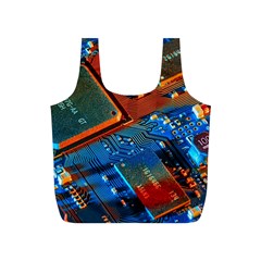 Gray Circuit Board Electronics Electronic Components Microprocessor Full Print Recycle Bag (S)