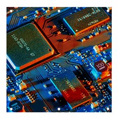 Gray Circuit Board Electronics Electronic Components Microprocessor Banner and Sign 4  x 4 