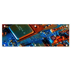 Gray Circuit Board Electronics Electronic Components Microprocessor Banner and Sign 6  x 2 