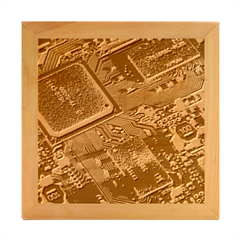 Gray Circuit Board Electronics Electronic Components Microprocessor Wood Photo Frame Cube