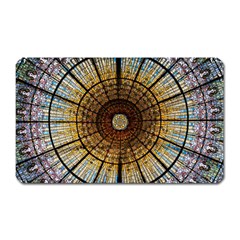 Barcelona Stained Glass Window Magnet (rectangular) by Cemarart