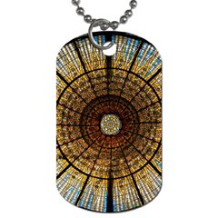 Barcelona Stained Glass Window Dog Tag (two Sides) by Cemarart