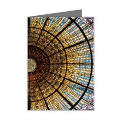 Barcelona Stained Glass Window Mini Greeting Card by Cemarart