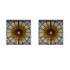 Barcelona Stained Glass Window Cufflinks (square) by Cemarart