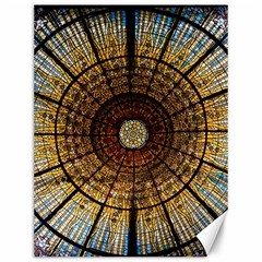 Barcelona Stained Glass Window Canvas 12  X 16  by Cemarart